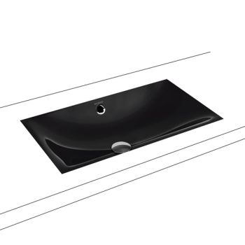  - KALDEWEI SILENIO umywalka podblatowa 63,4 x 39,1 cm stal emaliowana kolor czarny z Perl-Effekt 906006003701 - 906006003701 - Łazienki Szydłowski