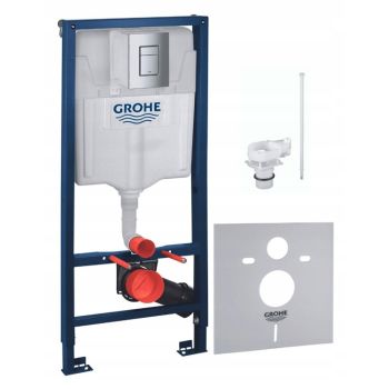  - GROHE-Rapid SL stelaż podtynkowy do WC 5w1 reduktor przepływu z przyciskiem Skate Cosmopolitan chrom połysk 1000047 - 1000047 - Łazienki Szydłowski