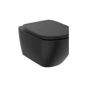 - Ideal Standard Tesi miska wisząca 53,5 x 36,5 cm z deską SoftClose, system RimLS+, czarny mat T5361V3 - T5361V3 - Łazienki Szydłowski
