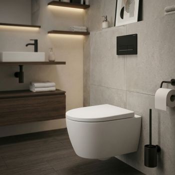  - GEBERIT iCon zestaw WC wiszący TurboFlush 49 × 36 cm z deską, biały mat 503049JT1 - 503.049.JT.1 - Łazienki Szydłowski