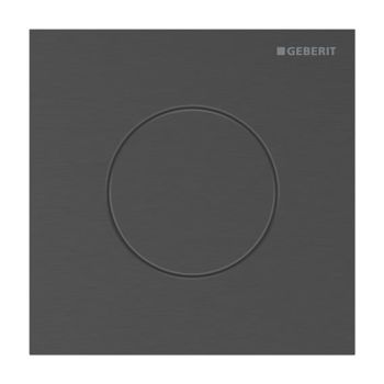 - GEBERIT typ 40 System spłukiwania pisuarów z pneumatycznym uruchamianiem spłukiwania, przycisk uruchamiający okrągły czarny chrom / szczotkowany, z powłoką easy-to-clean 116014QD1 - 116.014.QD.1 - Łazienki Szydłowski