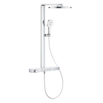 - GROHE-AQUA Rainshower Pure System prysznicowy z deszczownicą i termostatem do montażu ściennego chrom 1016800000 - 1016800000 - Łazienki Szydłowski