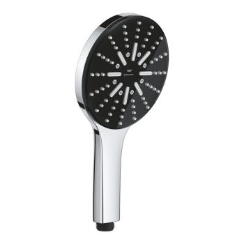 - GROHE-AQUA Rainshower Słuchawka prysznicowa 3 strumienie czarny / chrom 101676KI00 - 101676KI00 - Łazienki Szydłowski