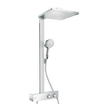 - HANSGROHE Raindance E system prysznicowy natynkowy z termostatem z EcoSmart i deszczownicą chrom 27362000 - 27362000 - Łazienki Szydłowski