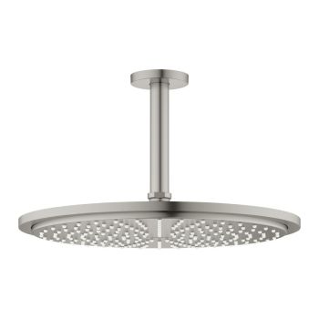 - GROHE-Rainshower Cosmopolitan 310 Deszczownica z przepustem stropowym 142 mm, 1 strumień satin steel 100739MS00 - 100739MS00 - Łazienki Szydłowski