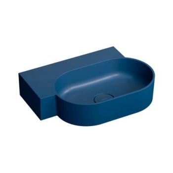 - OMNIRES OVO M+ umywalka nablatowa/wisząca - lewa, 55 x 38 cm bez owtoru pod armaturę midnight blue matt OVO555UWLMB - OVO555UWLMB - Łazienki Szydłowski