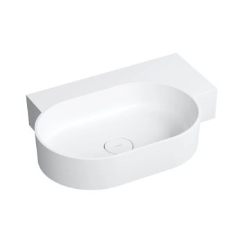  - OMNIRES OVO M+ umywalka nablatowa/wisząca - prawa, 64 x 44 cm bez otworu pod armaturę biały mat OVO645UWPBM - OVO645UWPBM - Łazienki Szydłowski