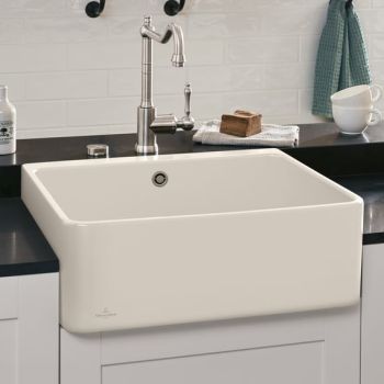 - VILLEROY&BOCH 60 X zlew ceramiczny do kuchni 59,5 x 50 cm kremowy połysk Ceramic Plus 636002KR - 636002KR - Łazienki Szydłowski