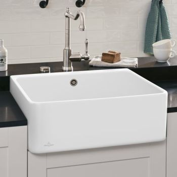 - VILLEROY&BOCH 60 X zlew ceramiczny do kuchni 59,5 x 50 cm stone white Ceramic Plus 636002RW - 636002RW - Łazienki Szydłowski