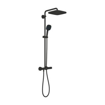 - GROHE-Vitalio Comfort system prysznicowy z deszczownicą i termostatem z EcoJoy, kolor czarny mat 266972431 - 266972431 - Łazienki Szydłowski