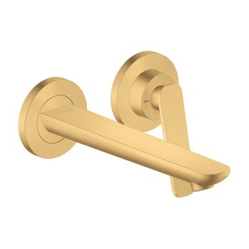  - AXOR Citterio C bateria umywalkowa ścienna zasięg wylewki 19,3 cm złoty optyczny szczotkowany 49111250 - 49111250 - Łazienki Szydłowski