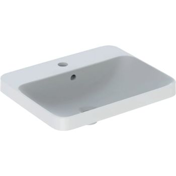 - GEBERIT VariForm umywalka wpuszczana w blat z 55 x 45 cm biała z powłoka Keratec 500741002 - 500.741.00.2 - Łazienki Szydłowski