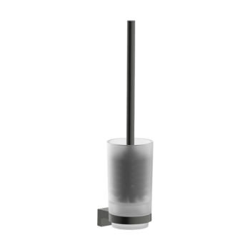 - Hansgrohe AddStoris S Szczotka do WC z pojemnikiem, ścienna czarny chrom szczotkowany 41782340 - 41782340 - Łazienki Szydłowski
