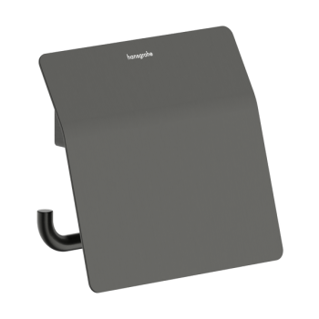 - Hansgrohe AddStoris S Uchwyt na papier toaletowy z osłoną czarny chrom szczotkowany 41783340 - 41783340 - Łazienki Szydłowski