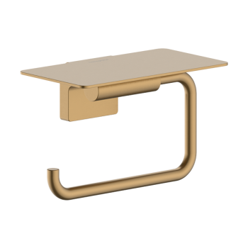  - Hansgrohe AddStoris S Uchwyt na papier toaletowy z półką brąz szczotkowany  41789140 - 41789140 - Łazienki Szydłowski