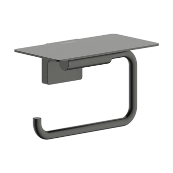 - Hansgrohe AddStoris S Uchwyt na papier toaletowy z półką czarny chrom szczotkowany 41789340 - 41789340 - Łazienki Szydłowski