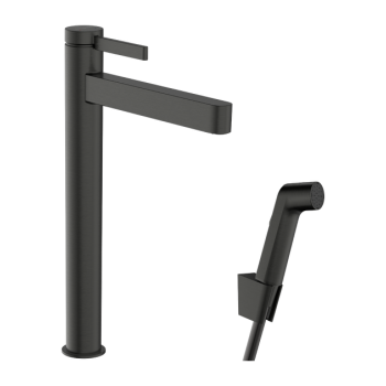  - HANSGROHE Finoris bateria umywalkowa 260 ze słuchawką Bidette i wężem 160 cm czarny chrom szczotkowany 76220340 - 76220340 - Łazienki Szydłowski