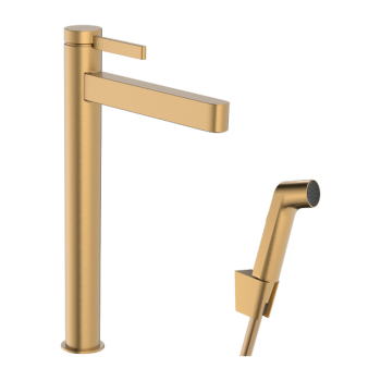  - HANSGROHE Finoris bateria umywalkowa 260 ze słuchawką Bidette i wężem 160 cm brąz szczotkowany 76220140 - 76220140 - Łazienki Szydłowski
