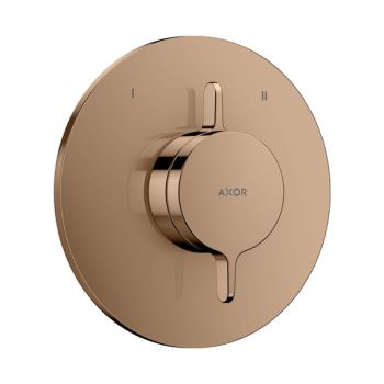 - AXOR One Bateria z mieszaczem do 2 odbiorników, podtynkowa czerwone złoto polerowane 48415300 - 48415300 - Łazienki Szydłowski