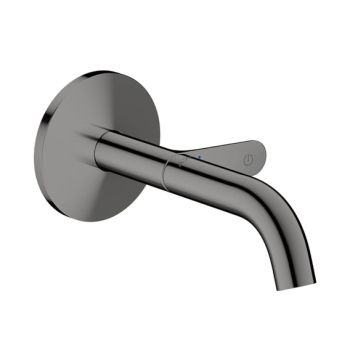 - AXOR One Bateria umywalkowa Select z wlewką 16 cm, ścienna, podtynkowa czarny chrom polerowany 48180330 - 48180330 - Łazienki Szydłowski