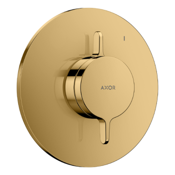 - AXOR One Bateria z mieszaczem do 1 odbiornika, podtynkowa złoty optyczny polerowany 48615990 - 48615990 - Łazienki Szydłowski