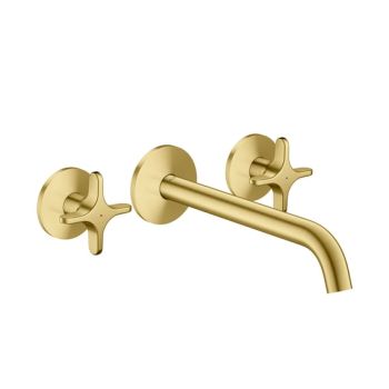 - AXOR One 3-otworowa bateria wannowa z uchwytami krzyżowymi, ścienna, podtynkowa mosiądz szczotkowany 48430950 - 48430950 - Łazienki Szydłowski