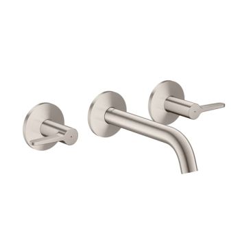 - AXOR One 3-otworowa bateria umywalkowa z uchwytami jednoramiennymi i wylewką 16 cm, stal szlachetna optyczna 48150800 - 48150800 - Łazienki Szydłowski
