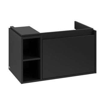 - Villeroy & Boch Skyla szafka pod umywalkę, 1 szuflada z otwartą półką, kolor volcano black C78700VL - C78700VL - Łazienki Szydłowski
