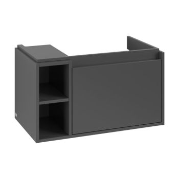 - Villeroy & Boch Skyla szafka pod umywalkę, 1 szuflada z otwartą półką, kolor graphite C78700VR - C78700VR - Łazienki Szydłowski