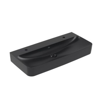 - Villeroy & Boch Finion podwójna umywalka z CeramicPlus, kolor pure black 41681LR7 - 41681LR7 - Łazienki Szydłowski