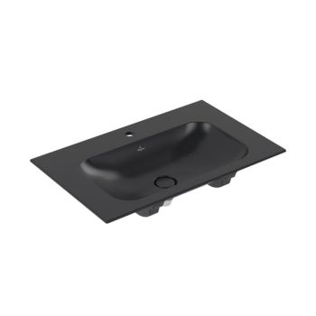 - VILLEROY & BOCH Finion Umywalka meblowa 80 x 50 cm pure black z powłoką CeramicPlus 416481R7 - 416481R7 - Łazienki Szydłowski