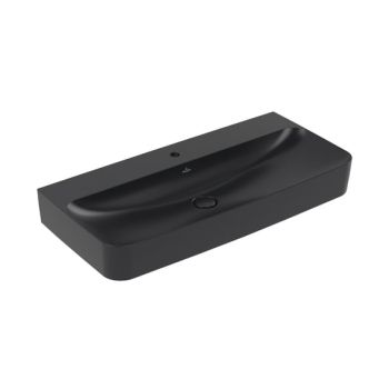 - VILLEROY & BOCH Finion Umywalka 100 x 47 cm , pure black z powłoką CeramicPlus 41681HR7 - 41681HR7 - Łazienki Szydłowski