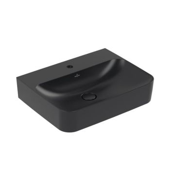 - VILLEROY & BOCH Finion Umywalka 60 x 47 cm pure black z powłoką CeramicPlus 416861R7 - 416861R7 - Łazienki Szydłowski