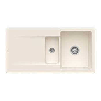 - Villeroy & Boch Siluet 60 R Flat zlewozmywak 98 x 49 cm kolor crema CeramicPlus 33371FKR - 33371FKR - Łazienki Szydłowski