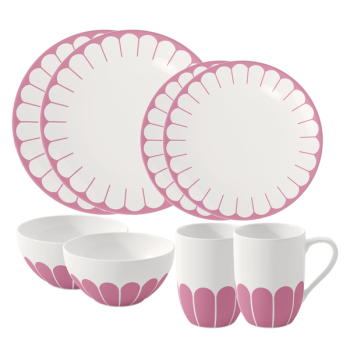  - Villeroy & Boch Fleur Zestaw startowy dla 2 osób kolor różowy - 8 częściowy 1045536000 - 1045536000 - Łazienki Szydłowski