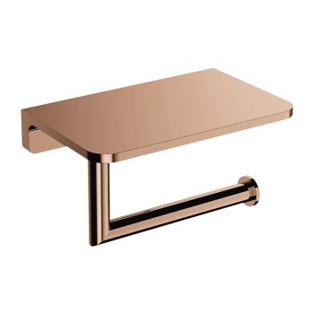 - OMNIRES MODERN PROJECT uchwyt na papier toaletowy z półką lewy/prawy miedź połysk MP60511CP - MP60511CP - Łazienki Szydłowski