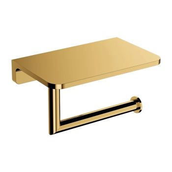  - OMNIRES MODERN PROJECT  uchwyt na papier toaletowy z półką lewy/prawy złoty połysk MP60511GL - MP60511GL - Łazienki Szydłowski