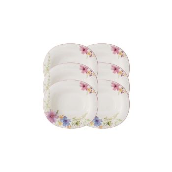  - Villeroy & Boch Mariefleur Podstawowy talerz do zupy owalny 24 x 21 cm - Zestaw 6 sztuk 100050194 - 100050194 - Łazienki Szydłowski