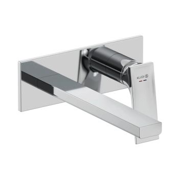 - KLUDI DECUS ścienna bateria umywalkowa ,wylewka 24 cm chrom 542450575 - 542450575 - Łazienki Szydłowski
