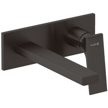 - KLUDI DECUS ścienna bateria umywalkowa czarny szczotkowany 54244N275 - 54244N275 - Łazienki Szydłowski