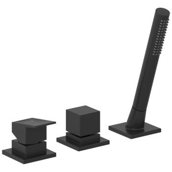 - KLUDI DECUS bateria wannowo- natryskowa czarny mat 544473975 - 544473975 - Łazienki Szydłowski