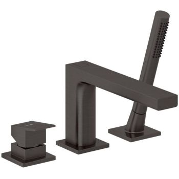 - KLUDI DECUS bateria wannowo- natryskowa czarny szczotkowany 54448N275 - 54448N275 - Łazienki Szydłowski