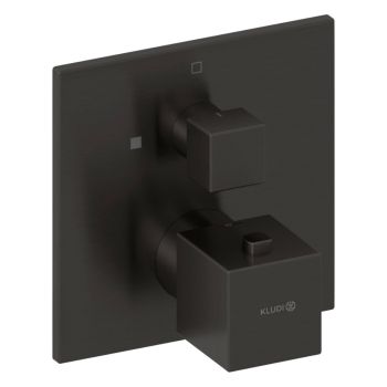 - KLUDI DECUS Termostatyczna bateria prysznicowa podtynkowa, czarny szczotkowany 54885N275 - 54885N275 - Łazienki Szydłowski
