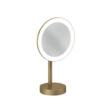 - KLUDI Vela R lusterko kosmetyczne LED brąz szczotkowany 58995N1F - 58995N1F - Łazienki Szydłowski