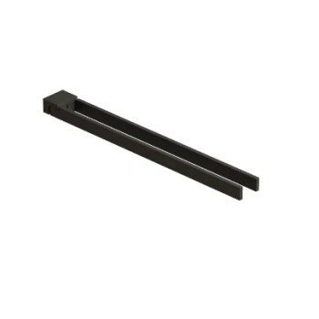 - KLUDI Vela C wieszak na ręczniki 43 cm czarny szczotkowany 31977N2 - 31977N2 - Łazienki Szydłowski