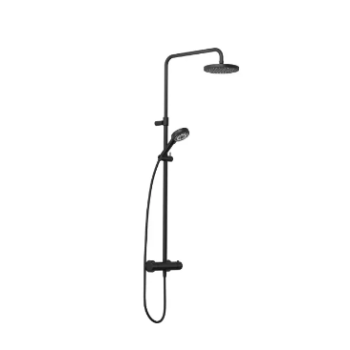 - KLUDI DIVE DUAL SHOWER SYSTEM zestaw prysznicowy z termostatem czarny mat 680793900 - 6807939-00 - Łazienki Szydłowski