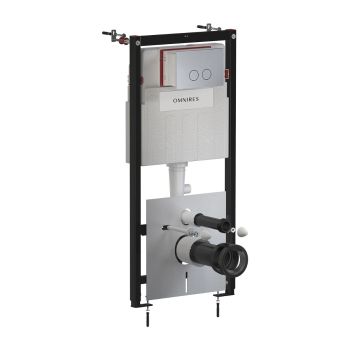 - OMNIRES STRONGFRAME ECO stelaż podtynkowy  + STEEL-R45 przycisk spłukujący ze stali nierdzewnej w kolorze nikiel szczotkowany STFWCECO1R45RNI - STFWCECO1R45-RNI - Łazienki Szydłowski