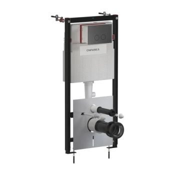  - OMNIRES STRONGFRAME ECO stelaż podtynkowy + STEEL-R45 przycisk spłukujący ze stali nierdzewnej w kolorze grafit szczotkowany STFWCECO1R45RGR - STFWCECO1R45-RGR - Łazienki Szydłowski