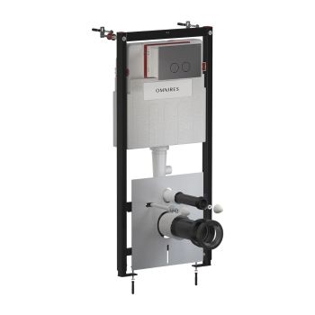  - OMNIRES STRONGFRAME ECO stelaż podtynkowy  + STEEL-R45 przycisk spłukujący ze stali nierdzewnej w kolorze antracyt szczotkowany STFWCECO1R45RAT - STFWCECO1R45-RAT - Łazienki Szydłowski