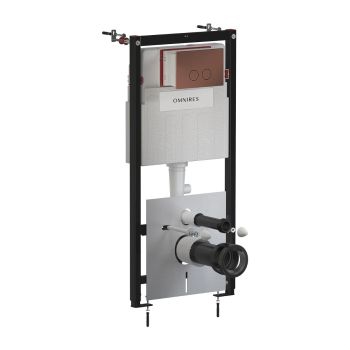  - OMNIRES STRONGFRAME ECO stelaż podtynkowy  + STEEL-R45 przycisk ze stali nierdzewnej w kolorze miedź antyczna szczotkowana  STFWCECO1R45RORB - STFWCECO1R45-RORB - Łazienki Szydłowski